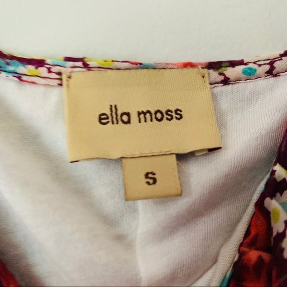 Ella Moss Colorful Floral Print Tank Ruffle Dress - Picture 5 of 5